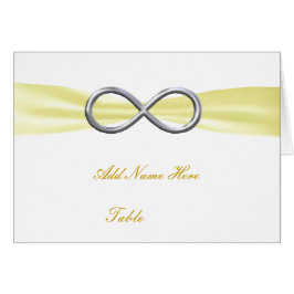 Cartão Yellow Infinity Wedding Table Place Card