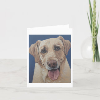 Cartão Yellow Lab Blank Inside Note Card