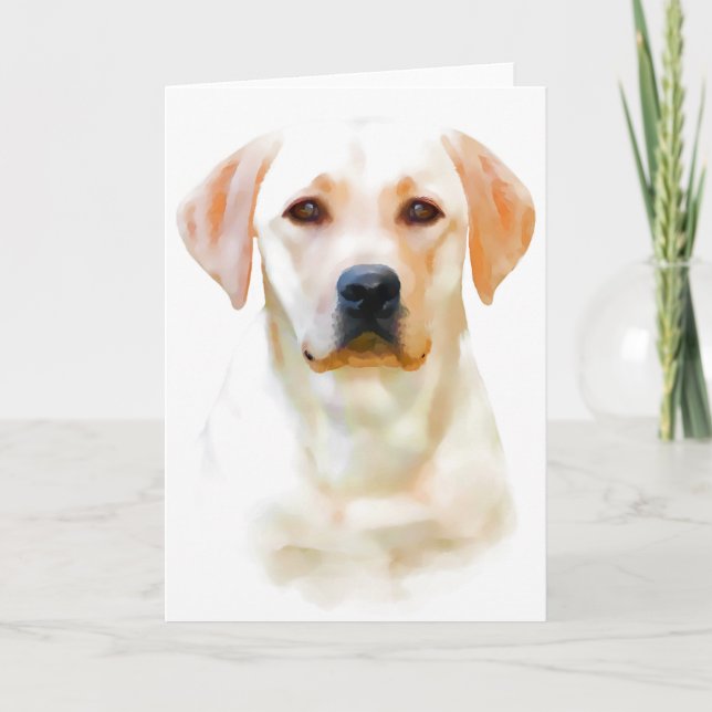 Cartão Yellow Labrador Retriever Greeting Cards (Frente)