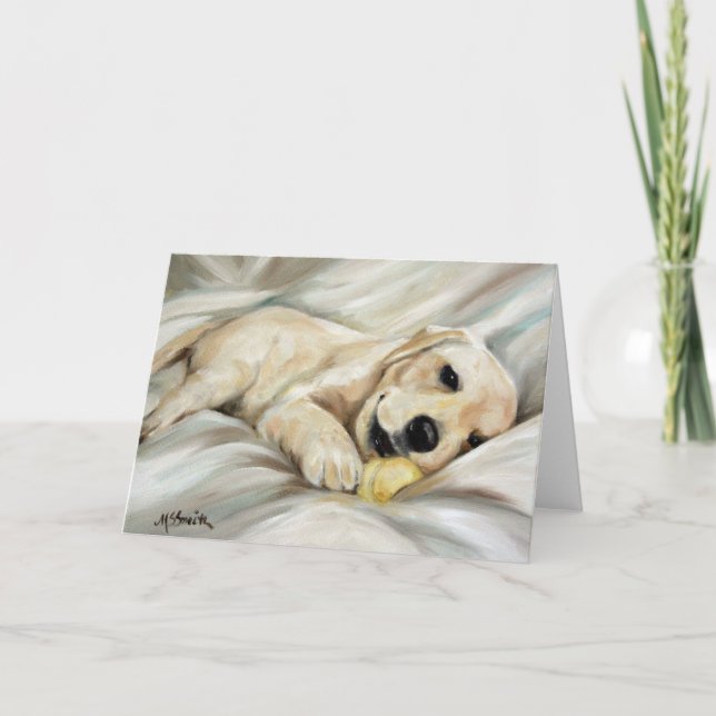 Cartão Yellow Labrador Retriever Labs Greeting Card (Frente)