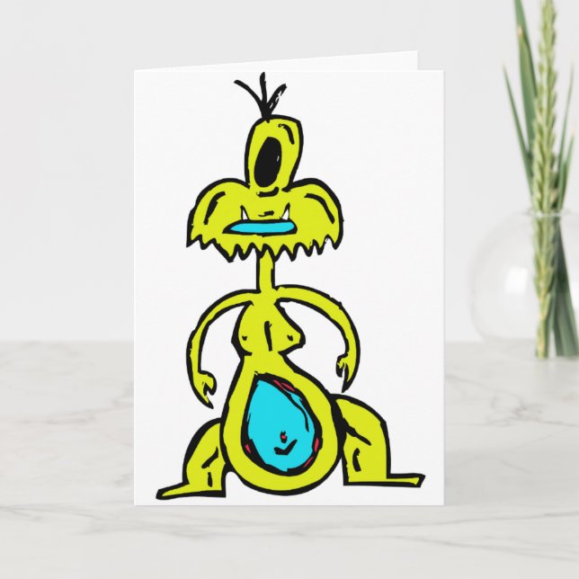 CARTÃO YELLOW MONSTER GREETING CARD (Frente)