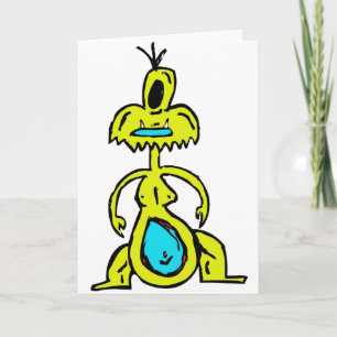 CARTÃO YELLOW MONSTER GREETING CARD