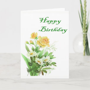 Cartão Yellow Rose Birthday card