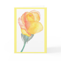 Yellow Rose Greeting Card