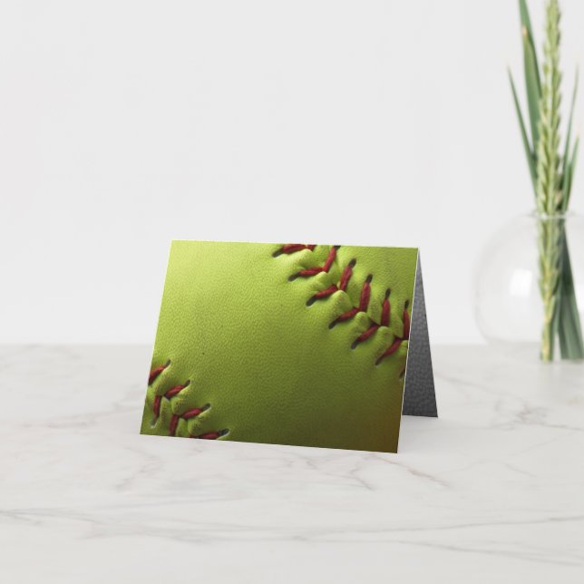 Cartão Yellow Softball Inside Fade (Frente)