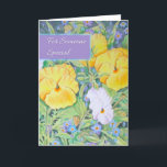 Cartão Yellow&White Pansies For Someone Special Birthday<br><div class="desc">This fresh watercolor & color pencil features yellow and white pansies and forget-me-nots,  and says,  “For Someone Special" Inside,  "May your day be as special as you are. Happy Birthday!" A nice card for anyone — family,  coworker,  friend.</div>