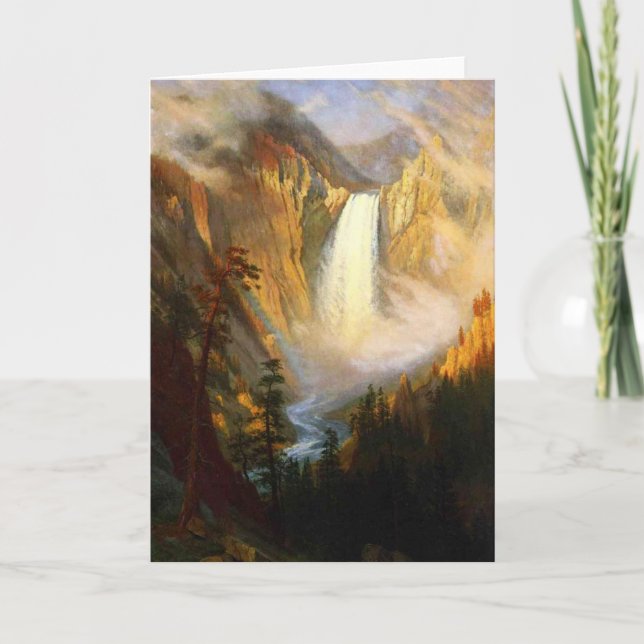 Cartão Yellowstone Falls Greeting Card Greeting Card (Frente)