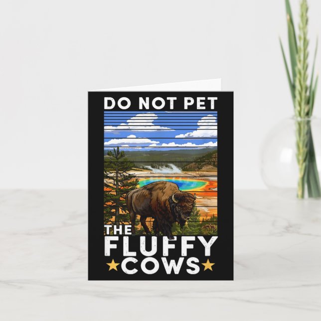 Cartão Yellowstone National Park Bison Do Not Pet The Flu (Frente)