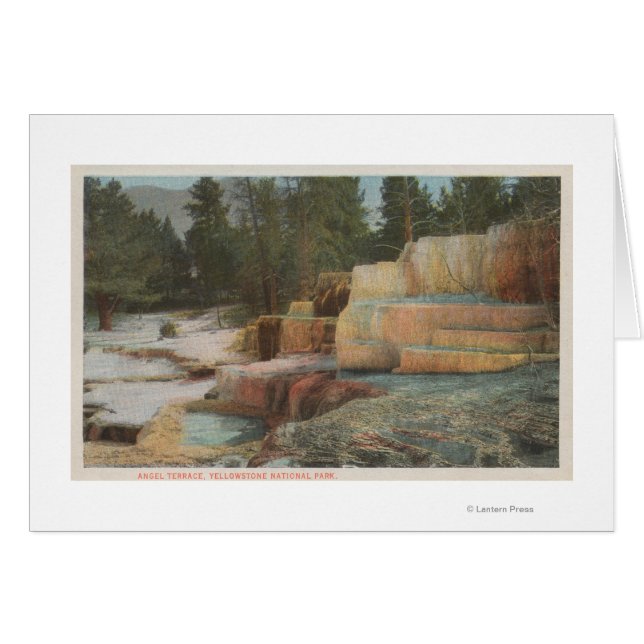 Cartão Yellowstone, Vista de Angel Terrace (Frente Horizontal)