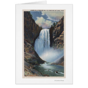 Cartão Yellowstone, WYLower cai abaixo da vista