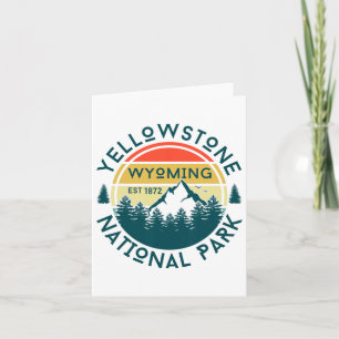 Cartão Yellowstone Wyoming Nature Caminhando ao ar livre