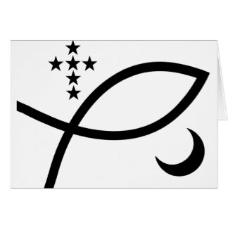 Cartão Yemaya Veve no preto