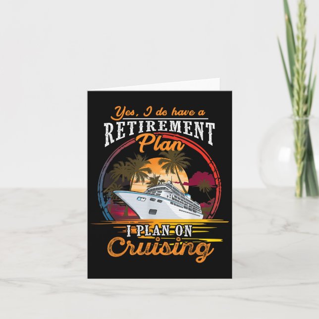 Cartão Yes I Do Have A Retirement Plan - Men And Women Cr (Frente)