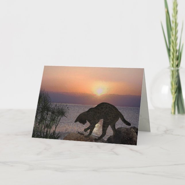 Cartão Yeshua's Cat: Mari in Capernaum (Frente)