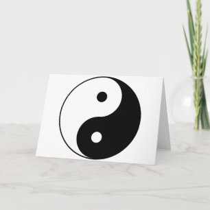 Cartão Yin and Yang Motivational Philosophical Symbol