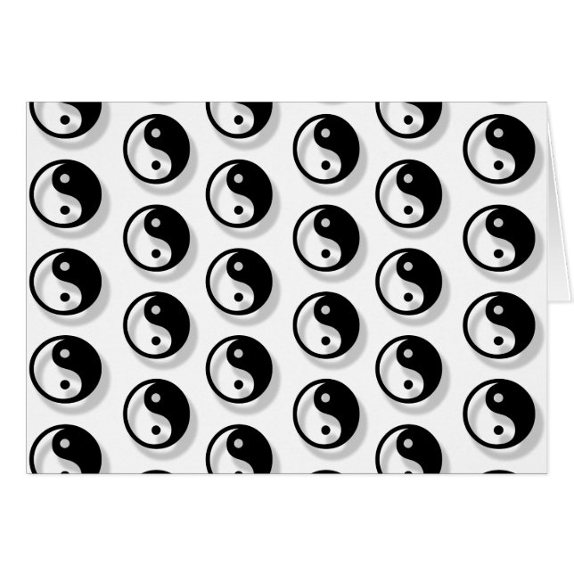 Cartão Yin E Yang Pattern (Frente Horizontal)