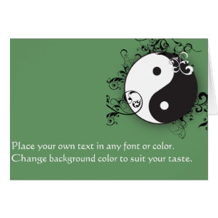 Cartão Yin-Yang com rolagem