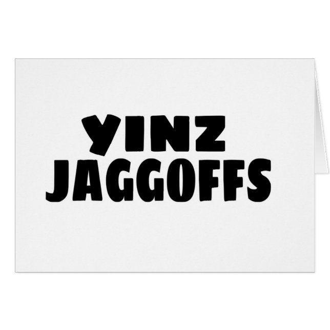 Cartão Yinz Jaggoffs (Frente Horizontal)