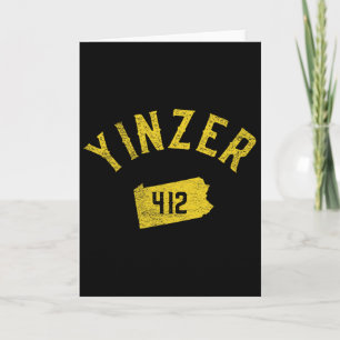 Cartão Yinzer Yinz 412 Pensilvânia Estado-chave da Filadé