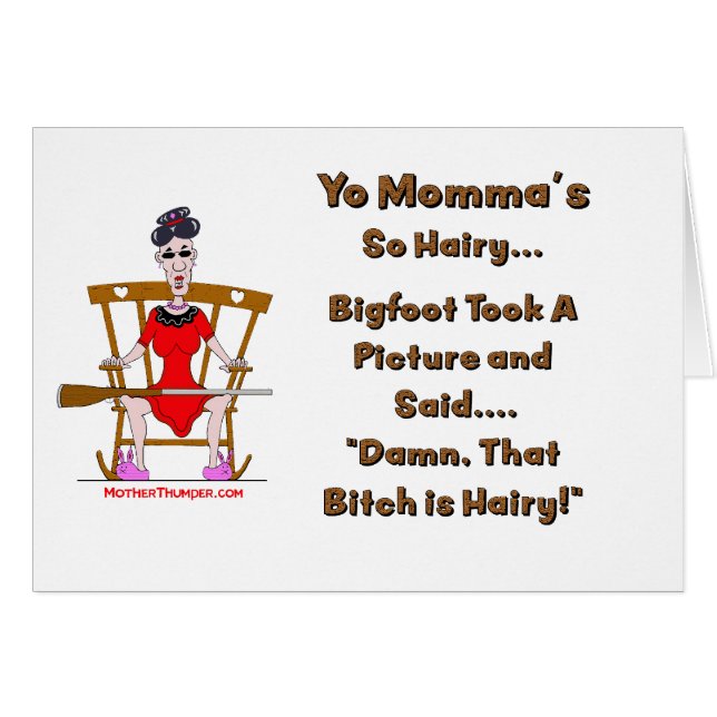 Cartão Yo Momma # 06 (Frente Horizontal)