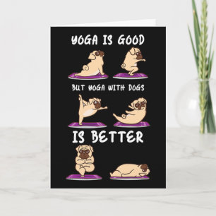 Cartão Yoga Com Cachorros é Melhor Yoga de Cachorrinho