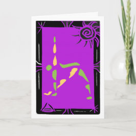 Cartão Yoga Greeting Card with Trikonasana/Triangle Pose