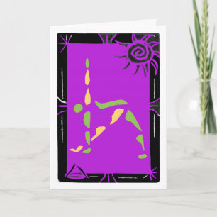 Cartão Yoga Greeting Card with Trikonasana/Triangle Pose