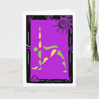 Cartão Yoga Greeting Card with Trikonasana/Triangle Pose