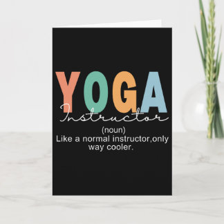 Cartão Yoga Instructor Definition Normal Only Cooler Teac