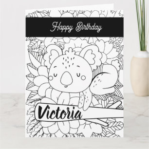 Cartão Yoga Instrutor Koala Birthday