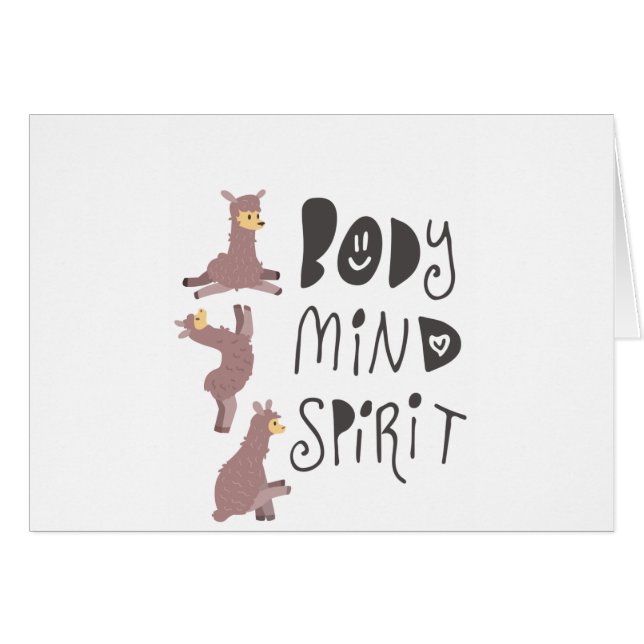 Cartão Yoga Llamas (Frente Horizontal)