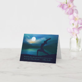 Cartão Yoga Meditação Teacher Moon Salutation Pose Cotaçã