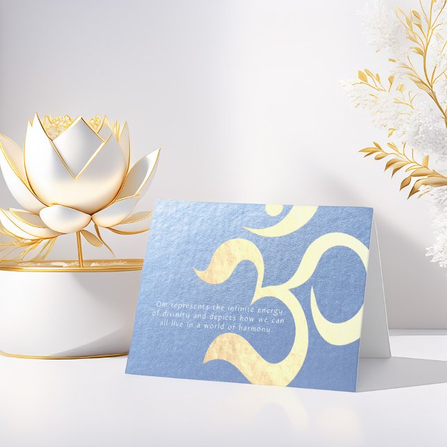 Cartão Yoga Meditation Instructor Life Coach OM Quotes (Criador carregado)