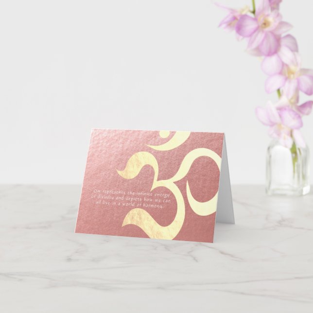 Cartão Yoga Meditation Instructor Life Coach OM Quotes (Orquídea)