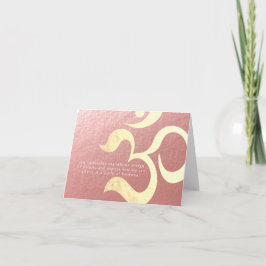 Cartão Yoga Meditation Instructor Life Coach OM Quotes