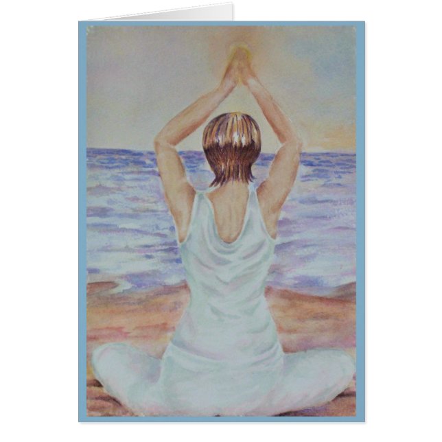 CARTÃO YOGA NA PRAIA (Frente)