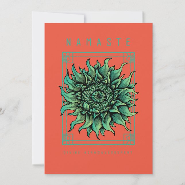 Cartão Yoga Namaste bonito (Frente)