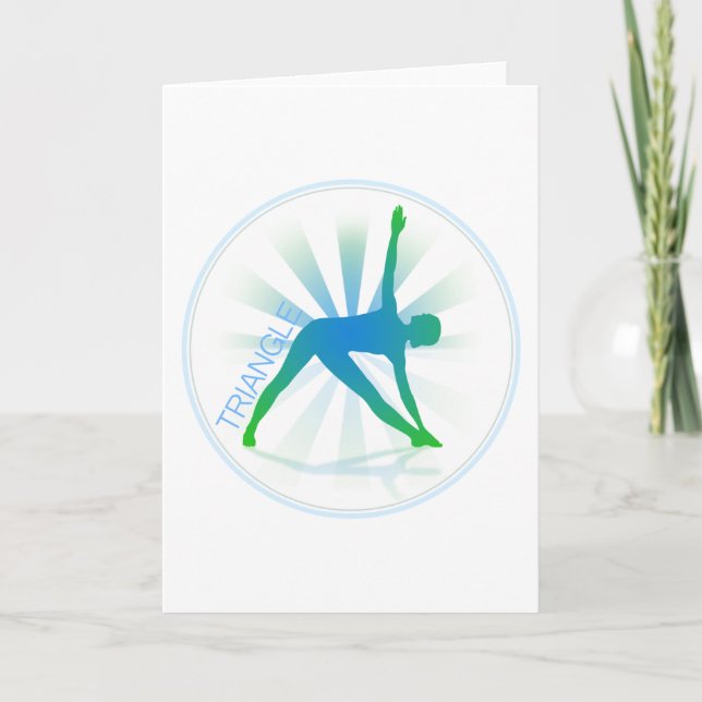 Cartão Yoga Pose Greeting Card (triangle) (Frente)