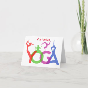 Cartão Yoga Possui Silhouettes Thunder_Cove