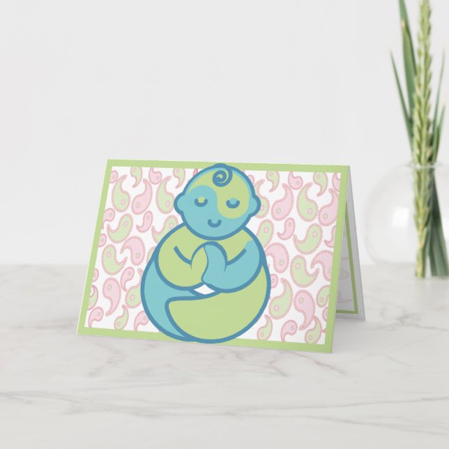 Cartão Yoga Speak Baby : Yoga Baby Blank Greeting Card (Frente)