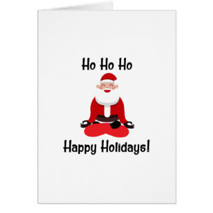 Cartão Yoga Workout Engraçado Natal