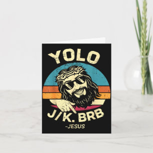 Cartão Yolo jk brb dia de Páscoa ressurreição cristão jes