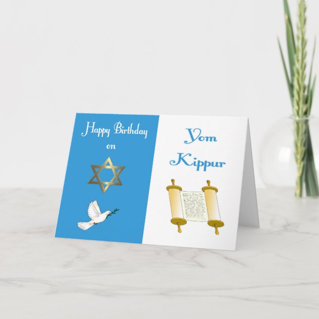Cartão Yom Kippur Birthday (Frente)