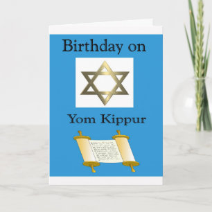 Cartão Yom Kippur Birthday