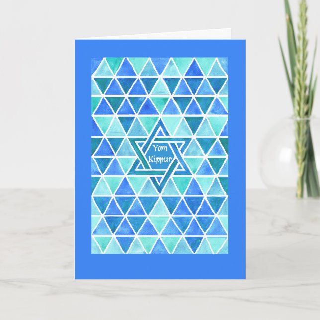Cartão Yom Kippur Greeting Card - Star of David (Frente)