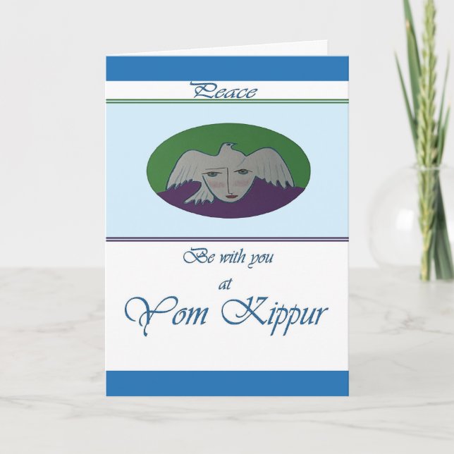 Cartão Yom Kippur Pigeon Face Greeting Card (Frente)