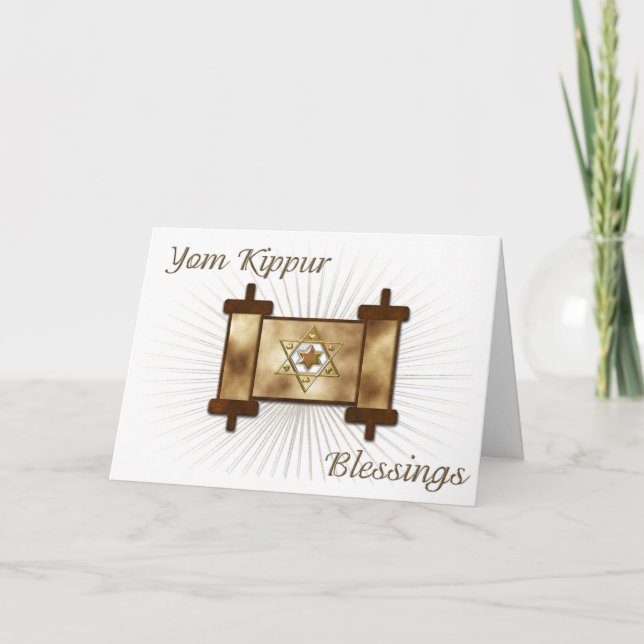 Cartão Yom Kippur Scroll Card (Frente)