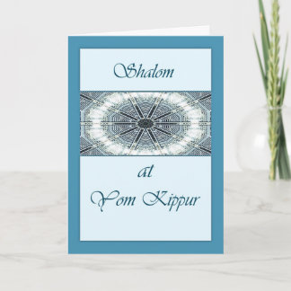 Cartão Yom Kippur Ten in a White Circle Greeting Card