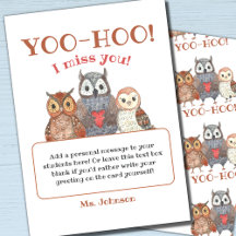 Yoo-hoo Owls I Miss You School Teacher Download