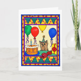 CARTÃO YORKIE BIRTHDAY